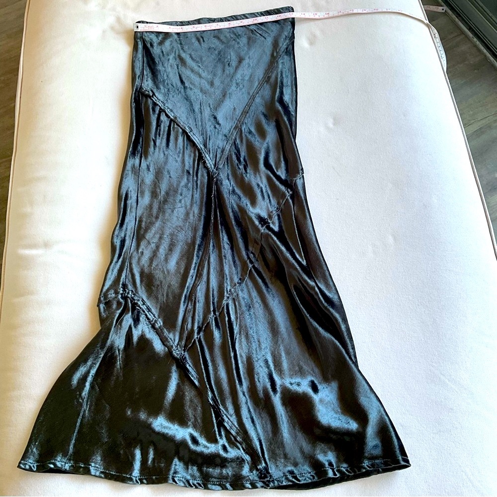 NWOT FREE PEOPLE shimmering silvery blue midi skirt NWOT